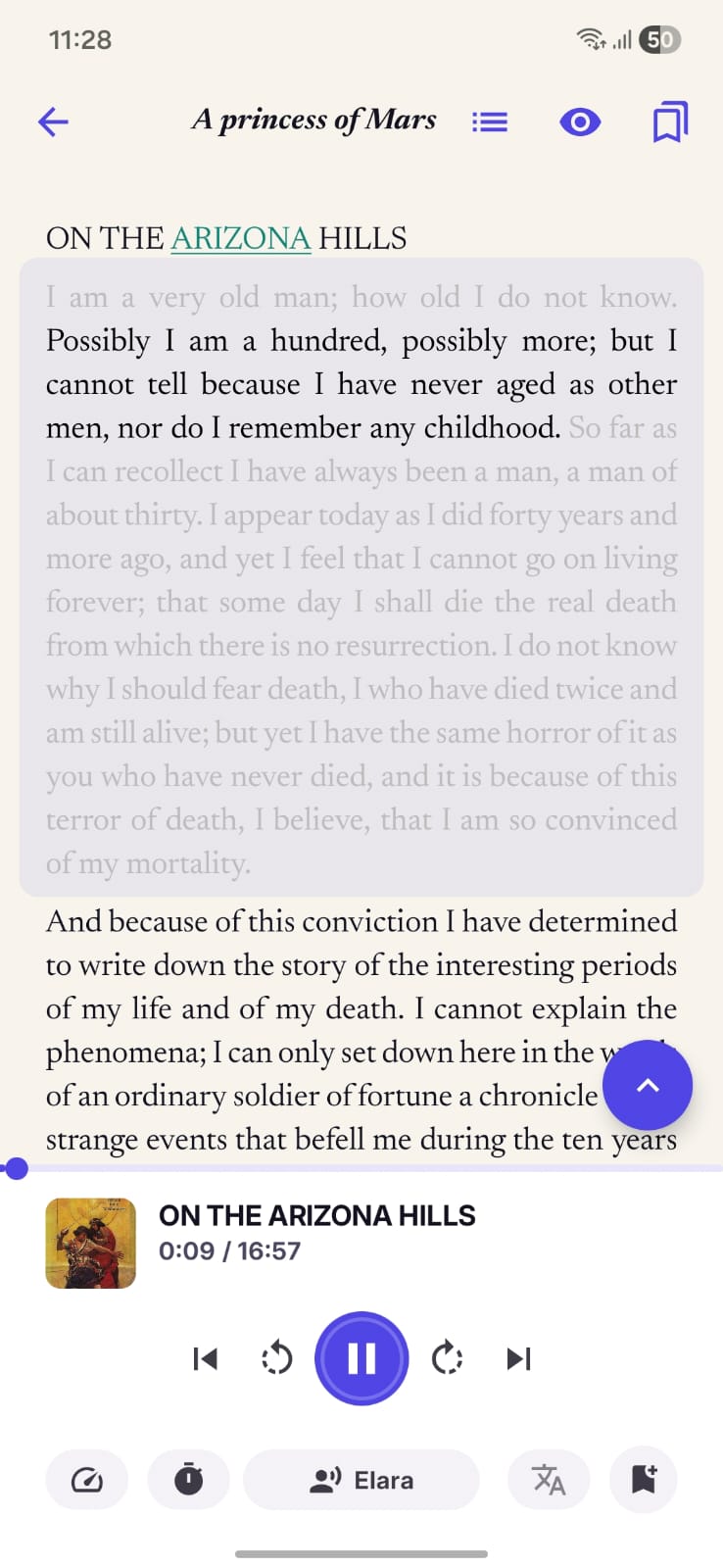 StoryCodex reader with audio controls